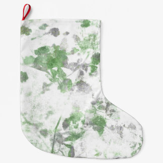 Grande Chaussette De Noël Art moderne du motif de fleurs et de la texture mu