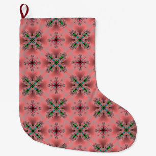 Grande Chaussette De Noël Artdeco de Noël en style rétro
