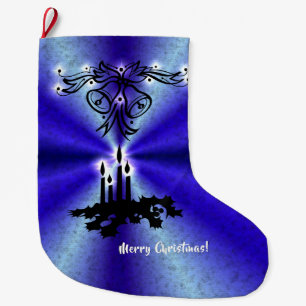Grande Chaussette De Noël Avent, Artdeco de Noël sur Blue Green Rainbow