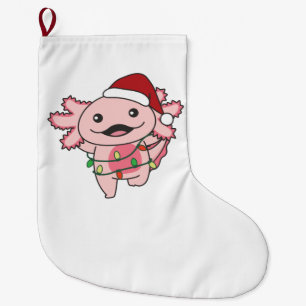 Grande Chaussette De Noël Axolotl Christmas Winter Animals Axolotls