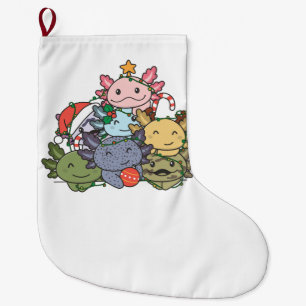 Grande Chaussette De Noël Axolotl sapin de Noël drôle animal Noël