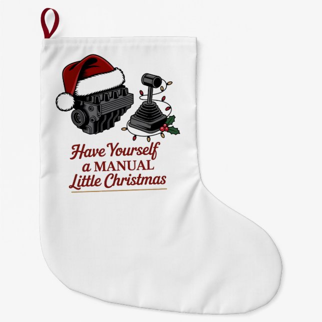 Grande Chaussette De Noël Ayez un petit Noël manuel (Devant)