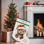 Grande Chaussette De Noël Baby Otter<br><div class="desc">Préparez-vous pour les vacances avec notre adorable Baby Otter Large Christmas Stocking! Parfait pour farcir les goodies,  il ajoute une touche ludique à votre décor festif. Ajoutez ce nom spécial et cette année pour un merveilleux souvenir ! Des designs exclusifs créés pour vous par My Baby Boutique !</div>