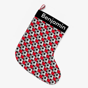 Grande Chaussette De Noël Balle de soccer Conception Grande réserve de Noë