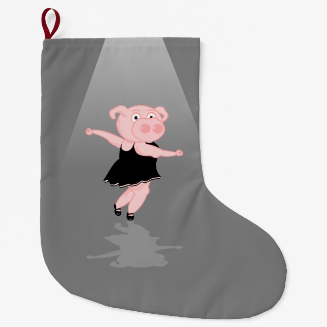 Grande Chaussette De Noël Ballerina de porc (Devant)