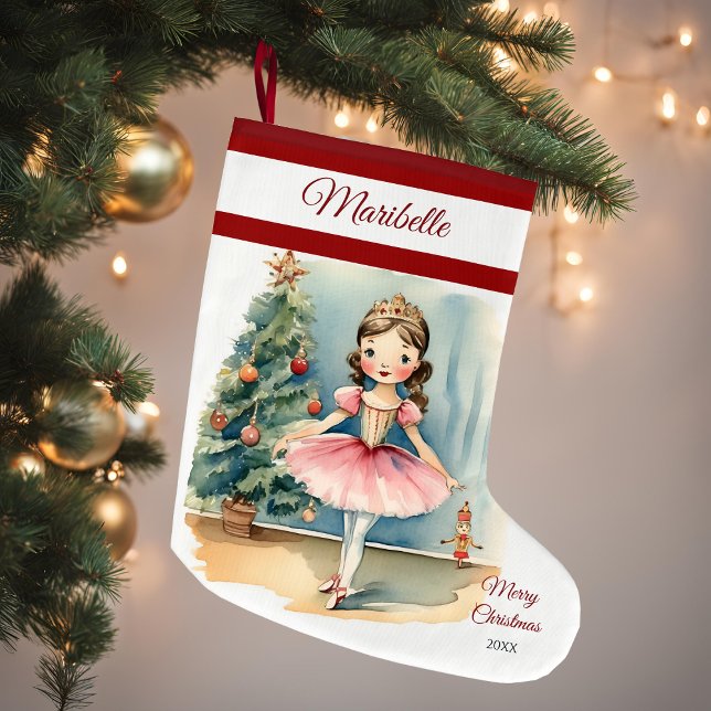 Grande Chaussette De Noël Ballerina Nutcracker Noël Stocker (Créateur téléchargé)