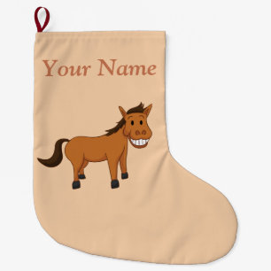 Grande Chaussette De Noël Bas de Noël de cheval