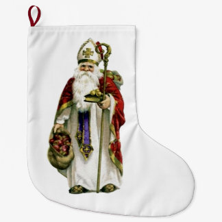 Grande Chaussette De Noël Bas de Noël de Nicholas de saint