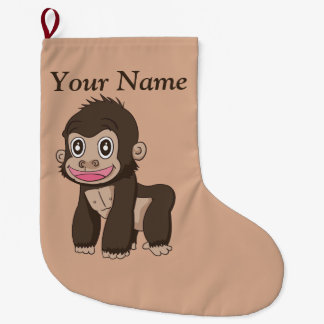 Grande Chaussette De Noël Bas de Noël de singe