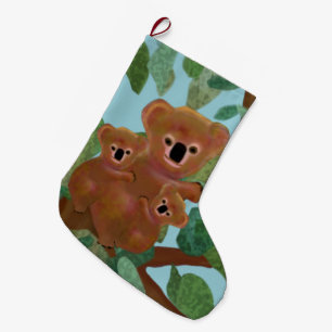 Grande Chaussette De Noël Bas de Noël d'eucalyptus de koala