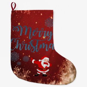 Grande Chaussette De Noël Bas de Noël, Joyeux Noël