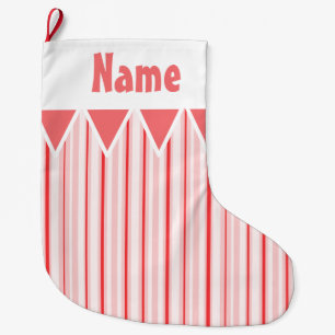 Grande Chaussette De Noël Bas de Noël menthe/canne de bonbon