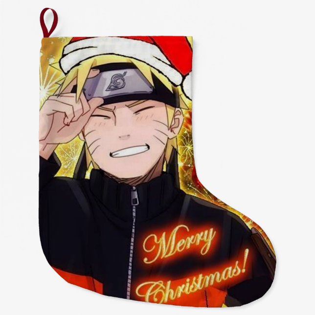 Grande Chaussette De Noël Bas de Noël Naruto (Devant)