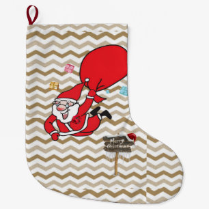 Grande Chaussette De Noël Bas de Noël, Père Noël