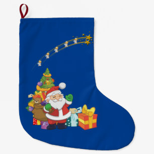 Grande Chaussette De Noël Bas de Noël, Père Noël