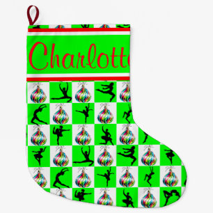 GRANDE CHAUSSETTE DE NOËL BAS DE NOËL PERSONNALISÉ PAR BALLERINE DE VACANCES
