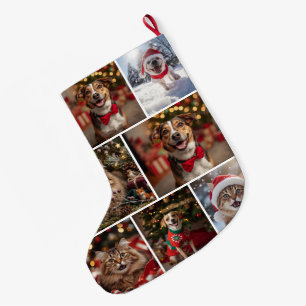 Grande Chaussette De Noël Bas de Noël personnalisé pour animaux minimaliste