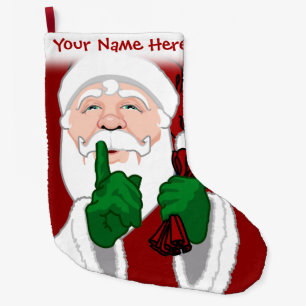 Grande Chaussette De Noël Bas de Noël personnalisés de Père Noël