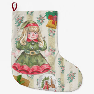 Grande Chaussette De Noël Bas de Noël vintage