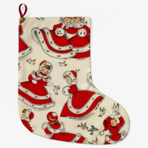 Grande Chaussette De Noël Bas de Noël, Vintage