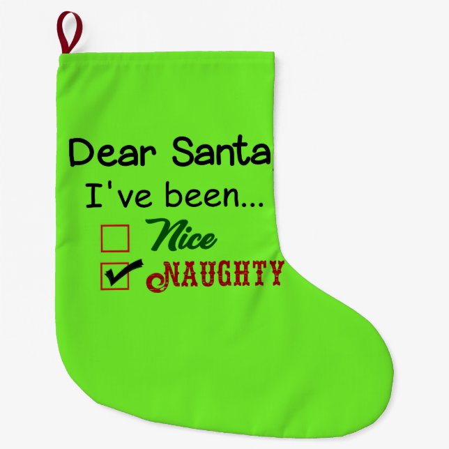 Grande Chaussette De Noël Bas drôle de Noël (Devant)
