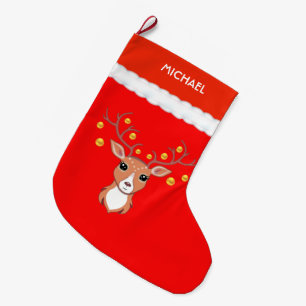 Grande Chaussette De Noël Belle biche