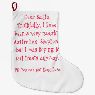 Grande Chaussette De Noël Berger australien vilain