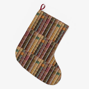 Grande Chaussette De Noël Bibliophile