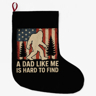 Grande Chaussette De Noël Bigfoot Patriotique Un Papa Comme Moi Est Dur à Tr