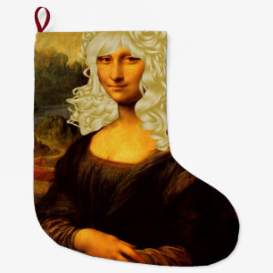 Grande Chaussette De Noël Blonde Mona Lisa