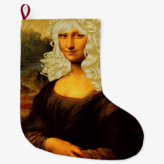 Grande Chaussette De Noël Blonde Mona Lisa (Devant)