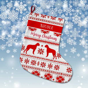 Grande Chaussette De Noël Boîte Nordic Boxer Chien Noël
