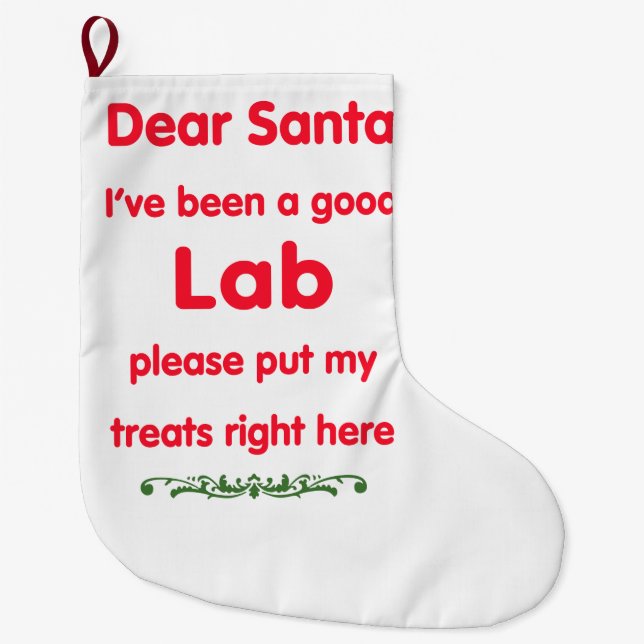 Grande Chaussette De Noël bon laboratoire (Devant)