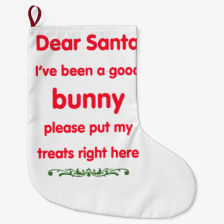 Grande Chaussette De Noël bon lapin