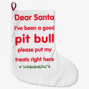 Grande Chaussette De Noël bon pitbull
