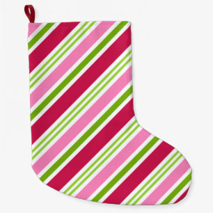 Grande Chaussette De Noël Bonbons de Noël - Stripes Stocker
