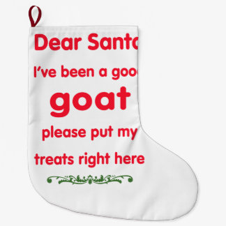 Grande Chaussette De Noël bonne chèvre