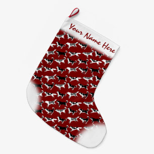 Grande Chaussette De Noël Bouchon de Noël Husky Stocking Chien personnalisé