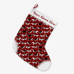 Grande Chaussette De Noël Bouchon de Noël Husky Stocking Chien personnalisé 