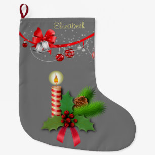 Grande Chaussette De Noël Bougie de Noël, Bougie de Noël