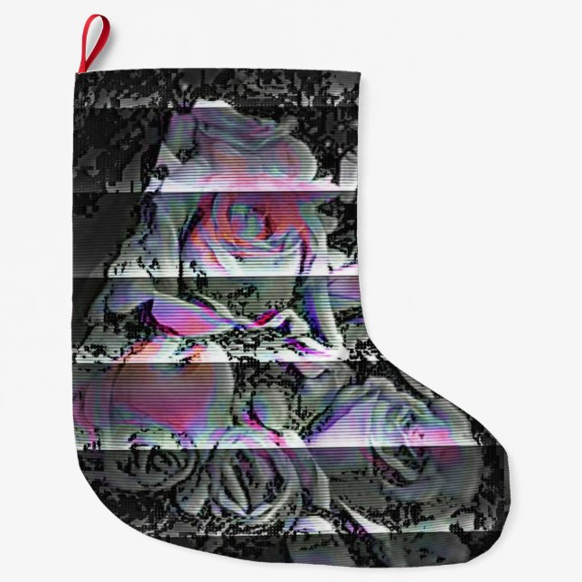 Grande Chaussette De Noël Bouquet Techno   (Devant)