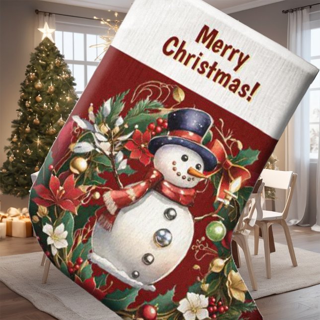 Grande Chaussette De Noël Boutique de Noël Snowman personnalisable (Créateur téléchargé)