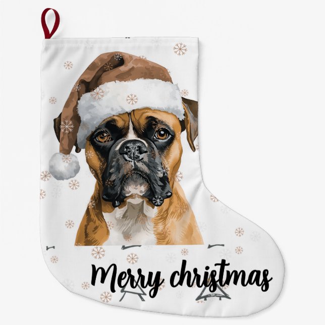 Grande Chaussette De Noël Boxer Noël (Devant)