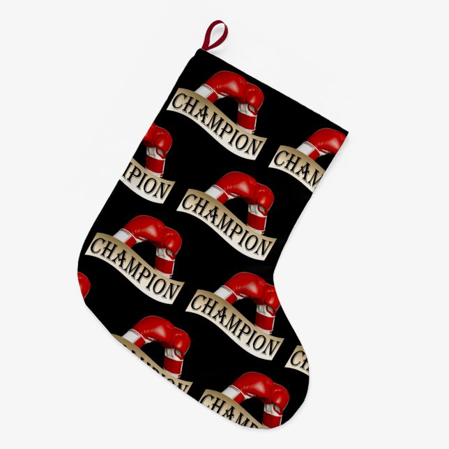 GRANDE CHAUSSETTE DE NOËL BOXING (Devant (Accrochage))