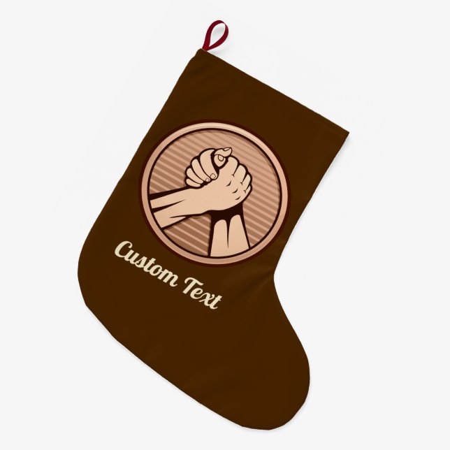 Grande Chaussette De Noël Bronze (Devant (Accrochage))