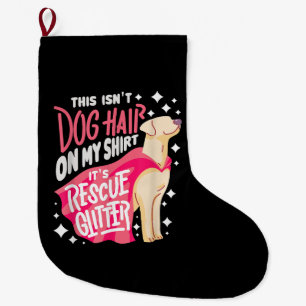 Grande Chaussette De Noël Cadeau de chien de sauvetage Je ne sais pas si c'e