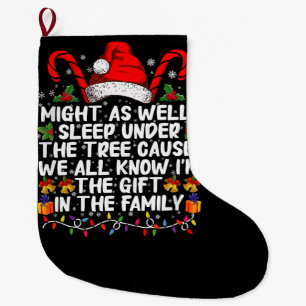 Grande Chaussette De Noël Cadeau de Noël autant dormir sous l'arbre
