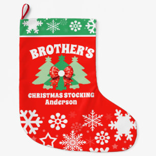 Grande Chaussette De Noël Cadeau de Noël personnalisé du frère