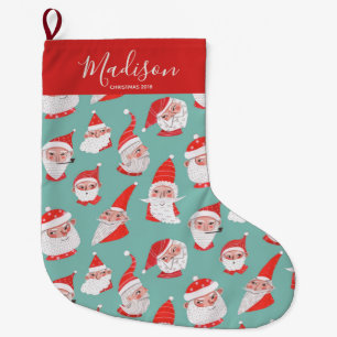 Grande Chaussette De Noël Cadeau de poème de Père Noël secret drôle de Noël