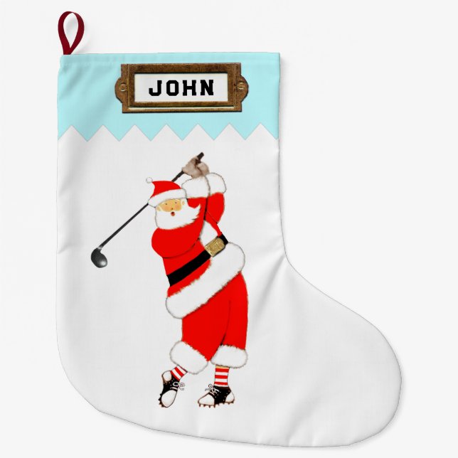 Grande Chaussette De Noël Cadeau de vacances Golf (Devant)